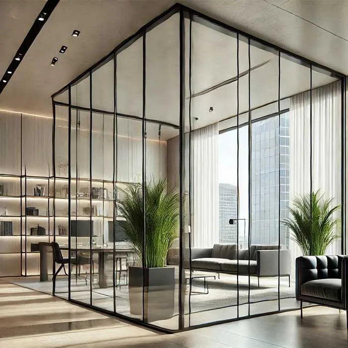 پارتیشن مدرن شیشه‌ای