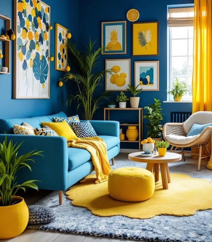 رنگ‌های شاد و پرانرژی در طراحی داخلی